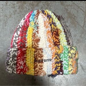 Supreme Colorful Braided Knit Beanie